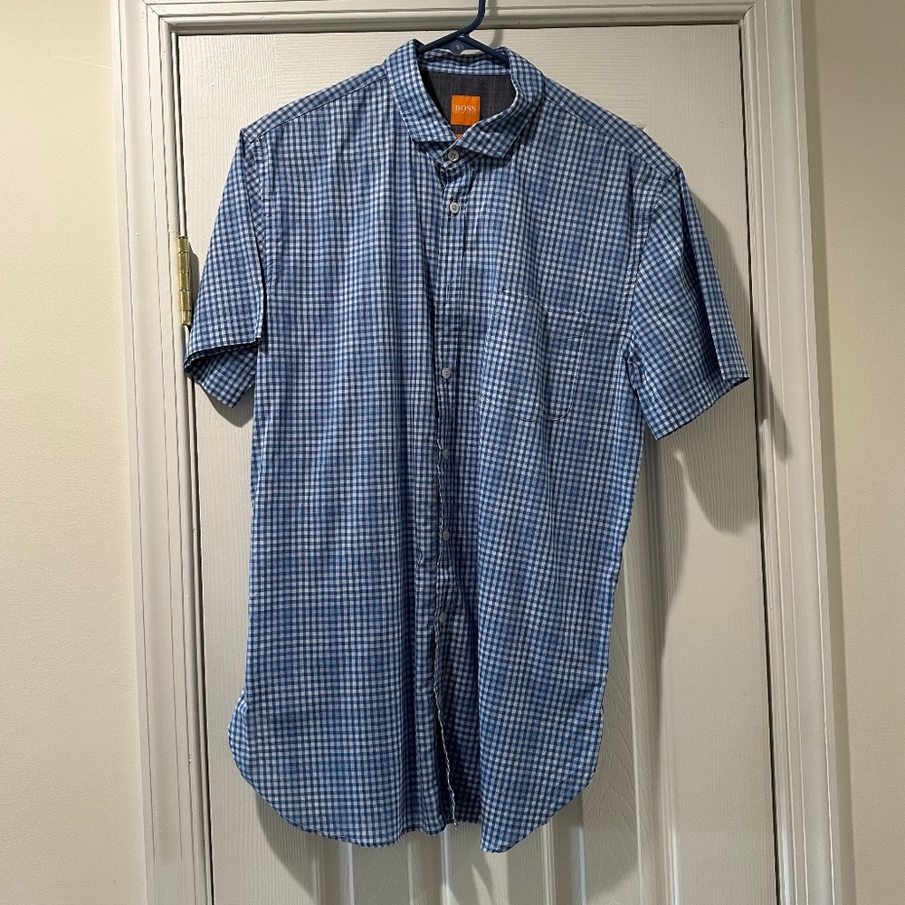Men’s Boss Short Sleeve Button Up